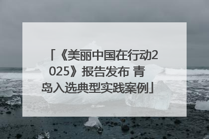 《美丽中国在行动2025》报告发布 青岛入选典型实践案例