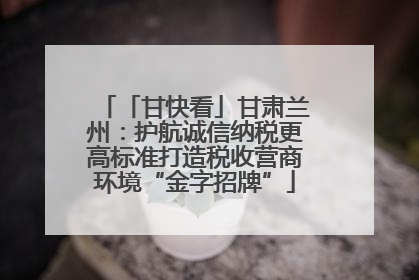「甘快看」甘肃兰州：护航诚信纳税更高标准打造税收营商环境“金字招牌”