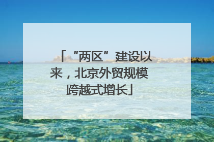 “两区”建设以来，北京外贸规模跨越式增长