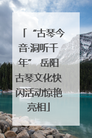 “古琴今音·洞听千年” 岳阳古琴文化快闪活动惊艳亮相