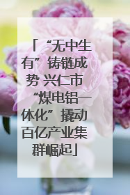 “无中生有”铸链成势 兴仁市“煤电铝一体化”撬动百亿产业集群崛起