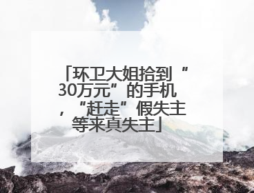 环卫大姐拾到“30万元”的手机，“赶走”假失主等来真失主
