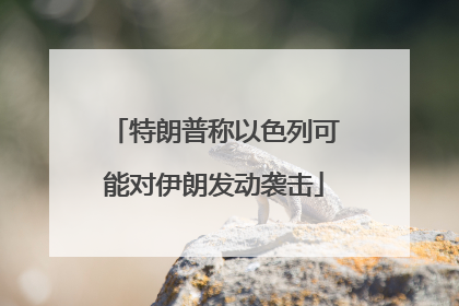特朗普称以色列可能对伊朗发动袭击