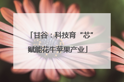 甘谷：科技育“芯”赋能花牛苹果产业