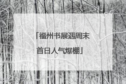 福州书展遇周末 首日人气爆棚