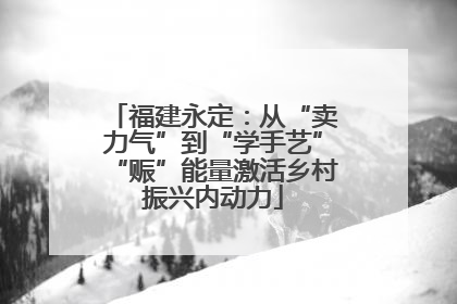福建永定：从“卖力气”到“学手艺”“赈”能量激活乡村振兴内动力