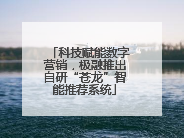 科技赋能数字营销，极融推出自研“苍龙”智能推荐系统