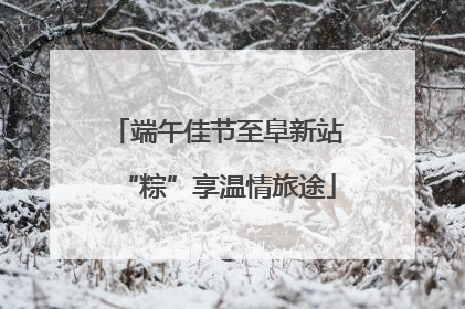 端午佳节至阜新站“粽”享温情旅途