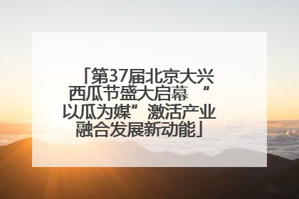 第37届北京大兴西瓜节盛大启幕 “以瓜为媒”激活产业融合发展新动能