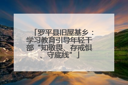 罗平县旧屋基乡：学习教育引导年轻干部“知敬畏、存戒惧、守底线”