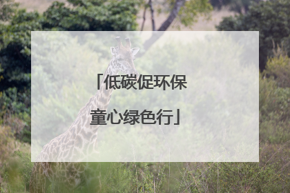 低碳促环保 童心绿色行