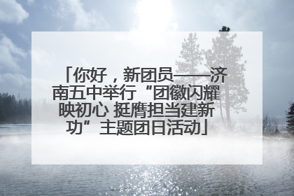 你好，新团员——济南五中举行“团徽闪耀映初心 挺膺担当建新功”主题团日活动