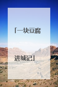 一块豆腐进城记