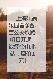 上海乐高乐园首条配套公交线路明日开通：途经金山北站，票价1元