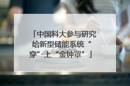 中国科大参与研究 给新型储能系统“穿”上“金钟罩”