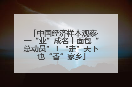 中国经济样本观察·一“业”成名丨面包“总动员”！“走”天下也“香”家乡