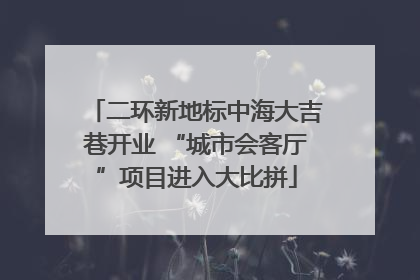 二环新地标中海大吉巷开业 “城市会客厅”项目进入大比拼