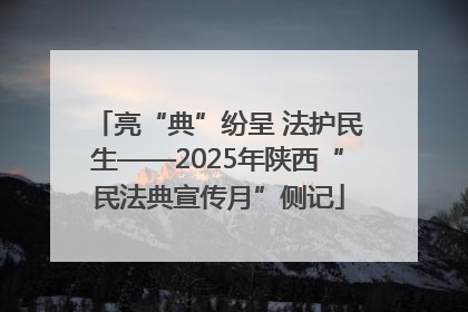 亮“典”纷呈 法护民生——2025年陕西“民法典宣传月”侧记