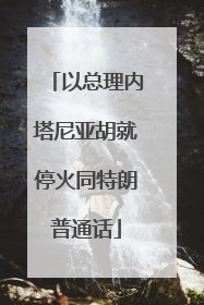 以总理内塔尼亚胡就停火同特朗普通话