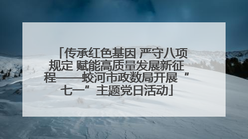 传承红色基因 严守八项规定 赋能高质量发展新征程——蛟河市政数局开展“七一”主题党日活动