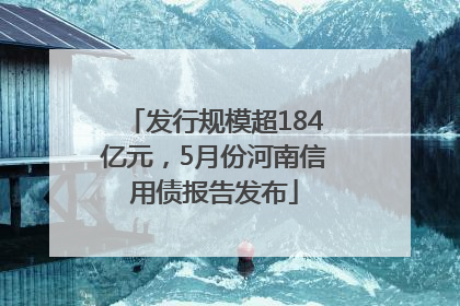 发行规模超184亿元，5月份河南信用债报告发布