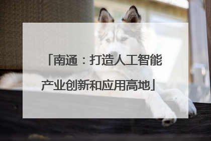 南通：打造人工智能产业创新和应用高地