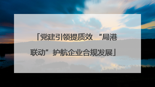 党建引领提质效 “局港联动”护航企业合规发展