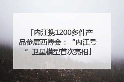 内江携1200多件产品参展西博会：“内江号”卫星模型首次亮相