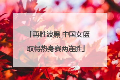 再胜波黑 中国女篮取得热身赛两连胜