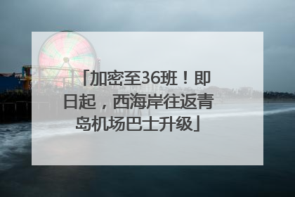 加密至36班！即日起，西海岸往返青岛机场巴士升级