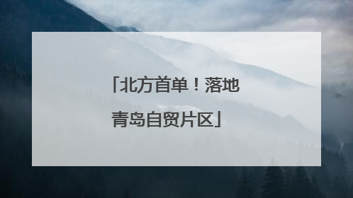 北方首单！落地青岛自贸片区