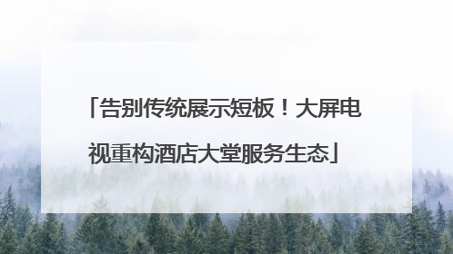告别传统展示短板！大屏电视重构酒店大堂服务生态