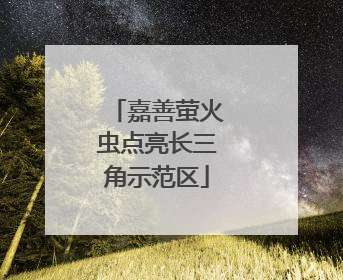 嘉善萤火虫点亮长三角示范区