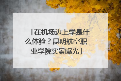 在机场边上学是什么体验？昆明航空职业学院实景曝光