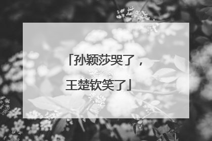 孙颖莎哭了，王楚钦笑了