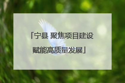 宁县 聚焦项目建设 赋能高质量发展