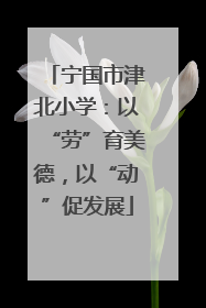 宁国市津北小学：以“劳”育美德，以“动”促发展