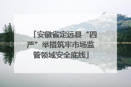 安徽省定远县“四严”举措筑牢市场监管领域安全底线