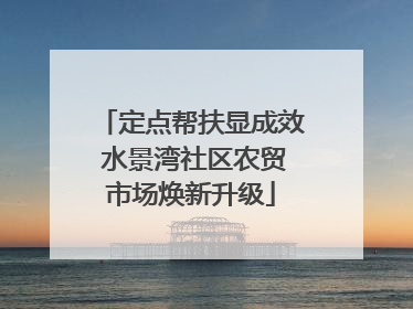 定点帮扶显成效 水景湾社区农贸市场焕新升级