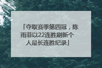 夺取赛季第四冠，陈雨菲以22连胜刷新个人最长连胜纪录