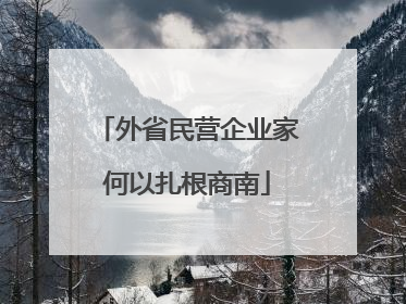 外省民营企业家何以扎根商南