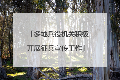 多地兵役机关积极开展征兵宣传工作