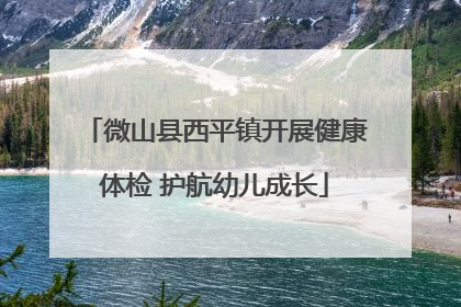 微山县西平镇开展健康体检 护航幼儿成长