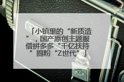小镇里的“新质造”，国产原创主题服借拼多多“千亿扶持”圈粉“Z世代”