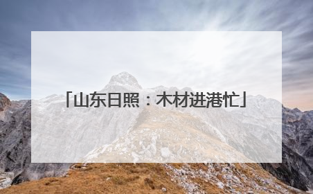 山东日照：木材进港忙