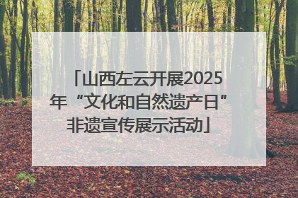 山西左云开展2025年“文化和自然遗产日”非遗宣传展示活动