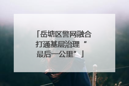 岳塘区警网融合 打通基层治理“最后一公里”