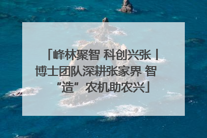 峰林聚智 科创兴张丨博士团队深耕张家界 智“造”农机助农兴