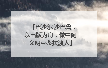 巴沙尔·沙巴鲁：以出版为舟，做中阿文明互鉴摆渡人