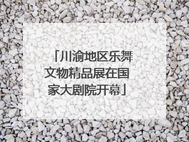 川渝地区乐舞文物精品展在国家大剧院开幕